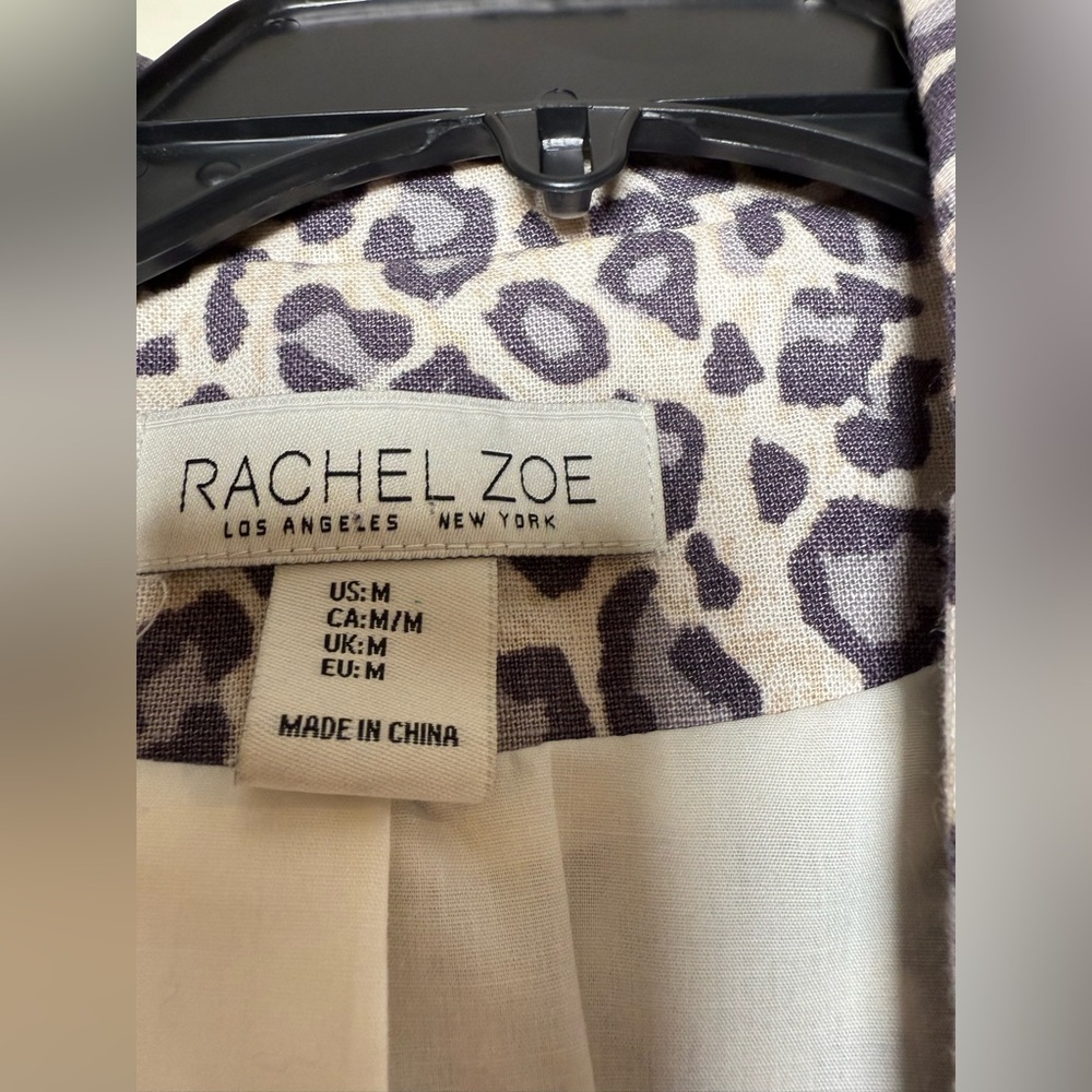 Rachel Zoe Leopard Print Blazer - Black and White - Picture 5 of 12